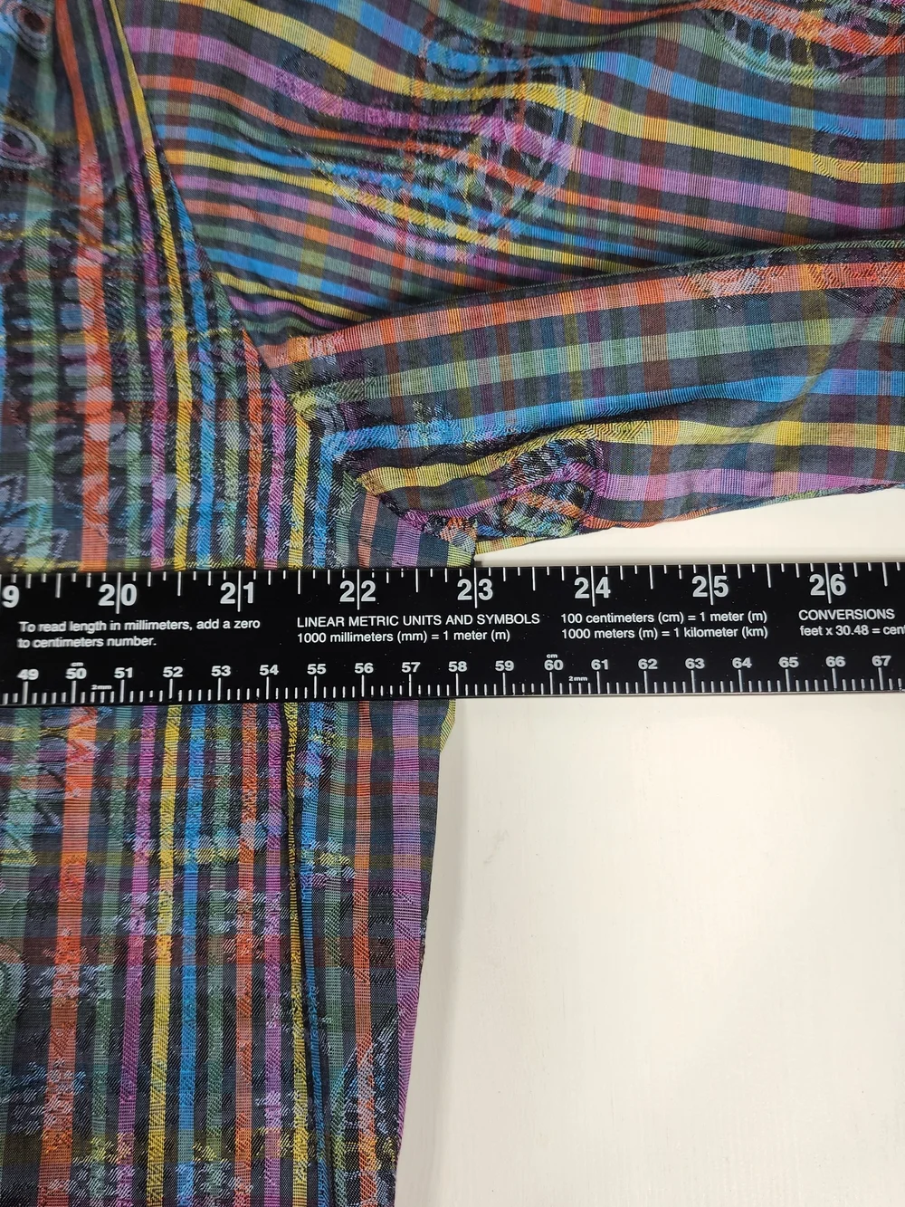Bugatchi Multicolor Plaid Dress Shirt with Blue Contrast